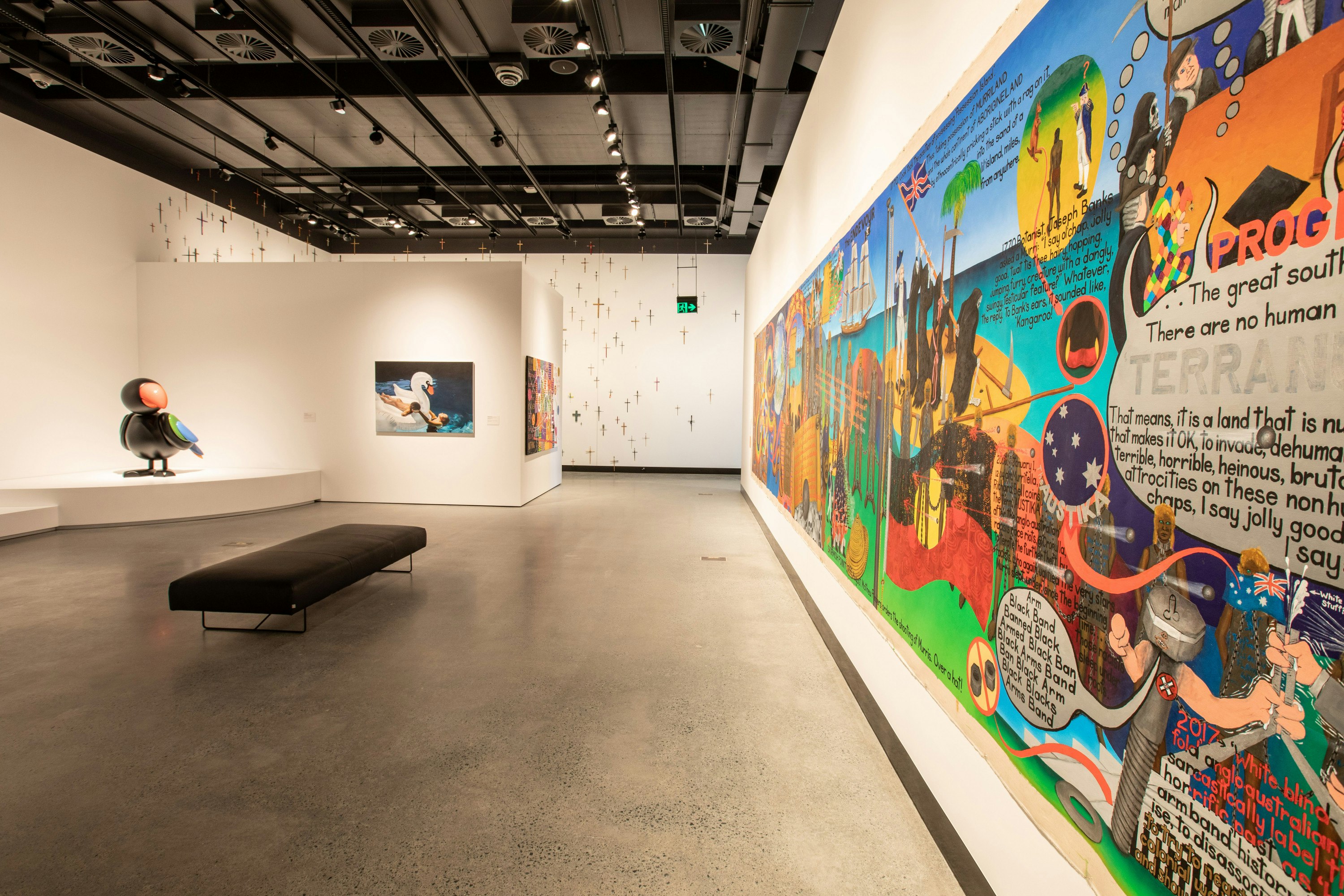 an exhibition room at the new hota gallery